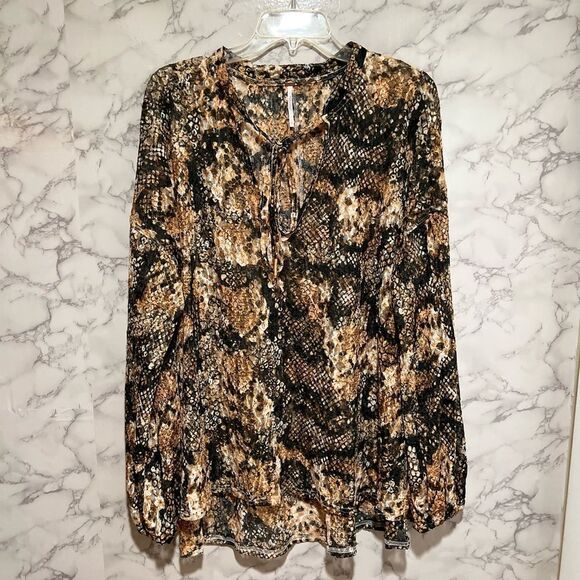 Free People Out For The Night Top in Snake Combo - Picture 6 of 15